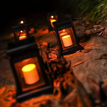 Outdoor Solar Garden Lantern Lights - Retro Hanging Palace Style Landscape Decor Floor Lighting