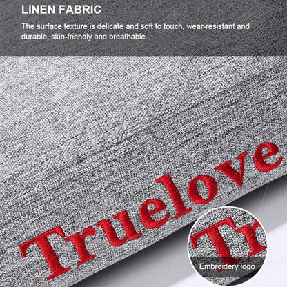 TRUELOVE Memory Foam Pet Bed - Soft Linen Fabric Dog & Cat Bed with Pillow, Removable Washable Cover TLX1211