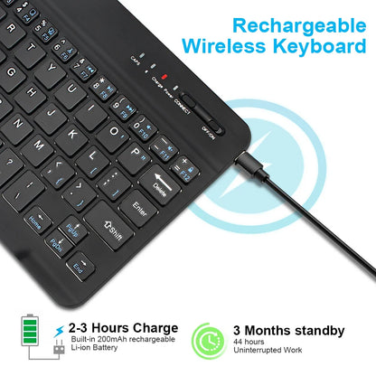 Bluetooth Wireless Mini Keyboard – Rechargeable Gaming Keyboard for Laptop, Tablet, Phone, iPad (Android & iOS, Windows)
