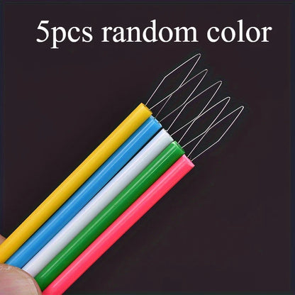 5-Piece Sewing Threading Tool Set - Plastic Threaders for Beadwork, Crafts & Hand Sewing