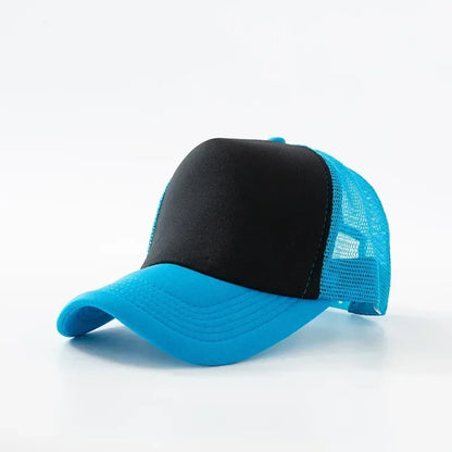 Custom Logo Trucker Hat - Adjustable Polyester Mesh Baseball Cap for Men & Women