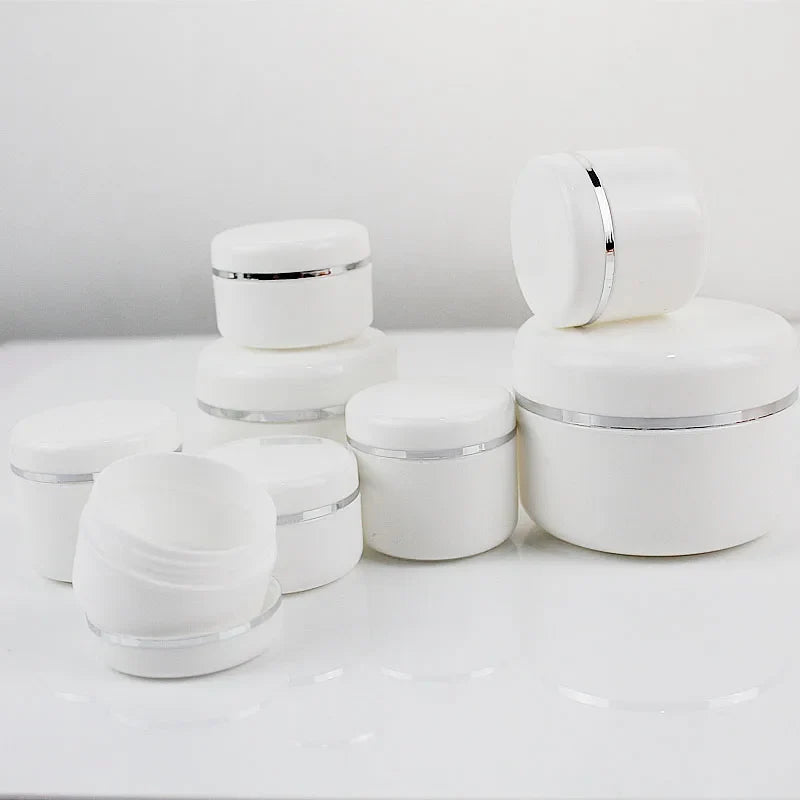 30pcs Plastic Cream Jars – 20g/30g/50g Empty Refillable Makeup Containers for Cosmetics Samples
