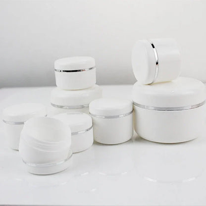 30pcs Plastic Cream Jars – 20g/30g/50g Empty Refillable Makeup Containers for Cosmetics Samples