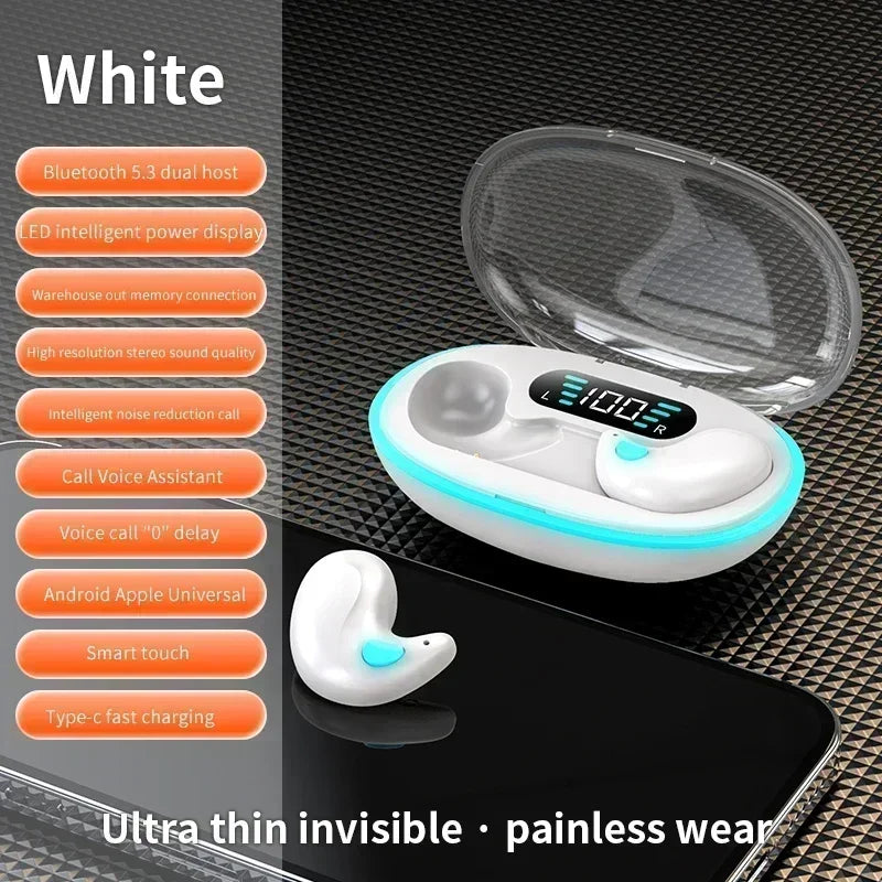 X55 Mini Wireless Earbuds - Bluetooth Headphones with Noise Reduction, HiFi Stereo Sound for Sports, Gaming & Sleep