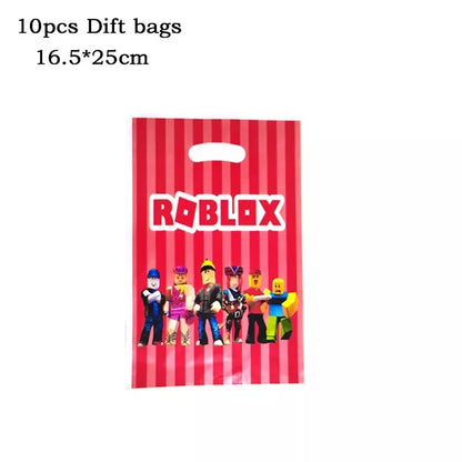 Hot Roblox Theme Party Tablecloth – 108×180cm Disposable Birthday Party Supplies for Boys, Party Decorations & Tableware