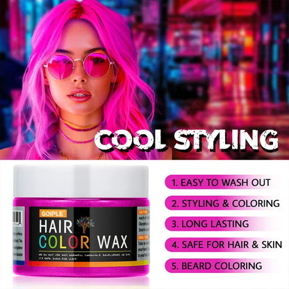 Valentine's Day DIY Hair Color Wax - Temporary Washable Hair, Beard & Eyebrow Coloring Cream