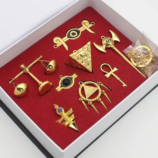 Yu-Gi-Oh! Millennium Treasures Necklace Set - Muto Yugi Golden Cosplay Emperor Key Collectible Gift