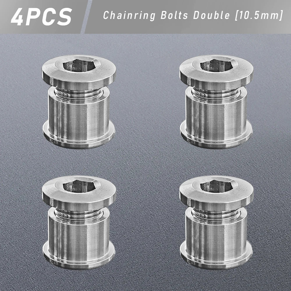 Titanium Alloy Chainring Bolts 4–5PCS MTB Road Bike Crank Screws Single & Double Chainring Hardware 6.5–10.5mm