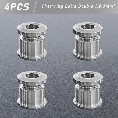 Titanium Alloy Chainring Bolts 4–5PCS MTB Road Bike Crank Screws Single & Double Chainring Hardware 6.5–10.5mm