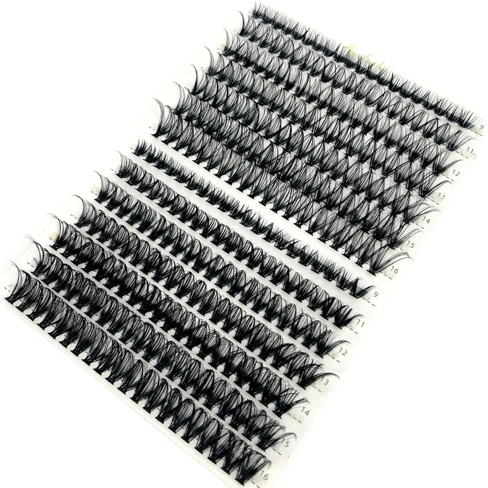 HBZGTLAD 280Pcs 3D Mink Eyelash Clusters Set – Handmade 10D 60D 80D Natural Style False Eyelashes Extension Bundle Pack