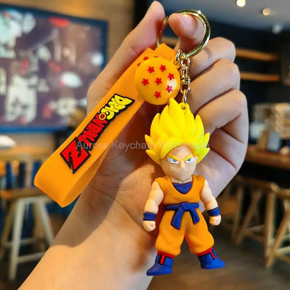 Kawaii Dragon Ball Z Keychain – Super Saiyan Goku, Bulma, Broly, Piccolo & Majin Buu Car Pendant Toy Gift