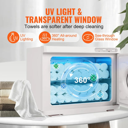 VEVOR Hot Towel Warmer 8/23L – Large Capacity 2-in-1 Quick Heating with See-Through Window for SPA, Facials & Massage Salon