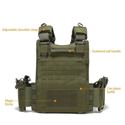 Outdoor Training Vest – Multi-Functional Waterproof MOLLE Expansion Quick-Release Wear-Resistant Tactical Vest