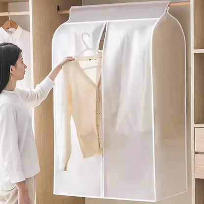 Transparent Clothing Dust Cover — Waterproof Hanging Garment Organizer for Dress & Wardrobe Storage