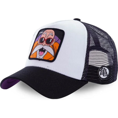 Dragon Ball Son Goku Trucker Cap - Embroidered Adjustable Mesh Sun Visor Hat for Men Summer Travel