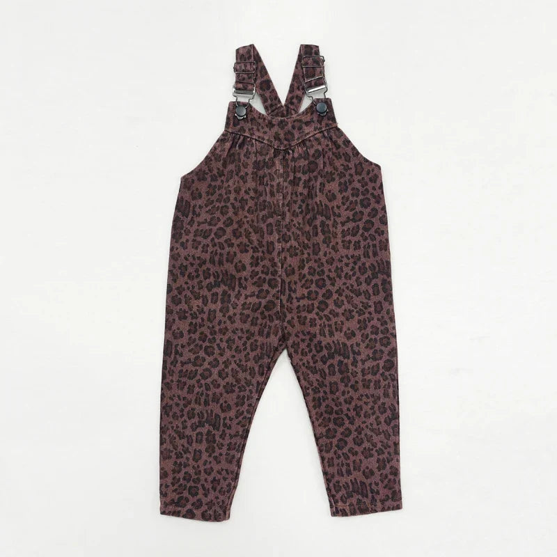 AW26 Denim Leopard Kids Clothing Collection - Boys Girls Dress Skirt Shirt Vest and Overalls Fashion Set
