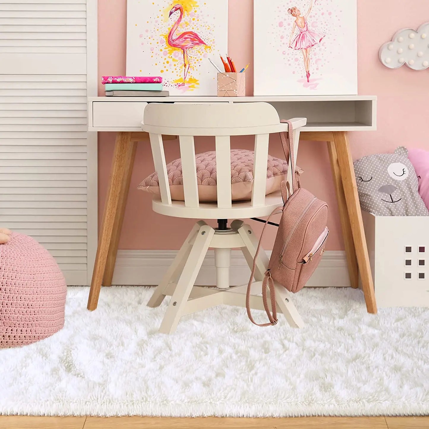 Soft Shaggy Plush Area Rug – Large Fluffy Beige Carpet for Living Room, Bedroom, Kids Room & Nursery Decor