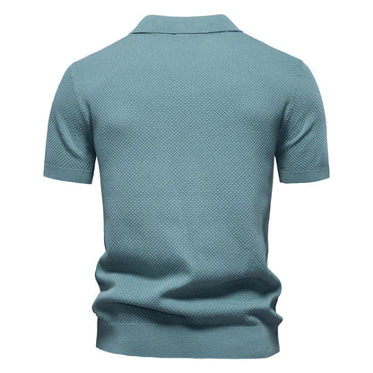 Men's Premium Golf Polo Shirt - 2025 Summer Solid Color Breathable Casual Collared Polo