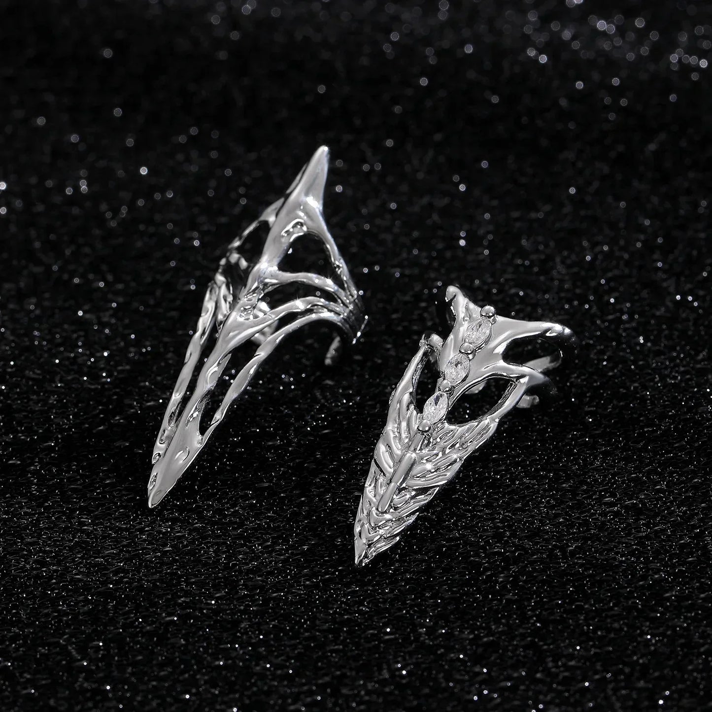 New Gothic Rock Punk Fingertip Nail Ring | Metal Manicure Jewelry Accessories for Women, Party & Gift for Girlfriends
