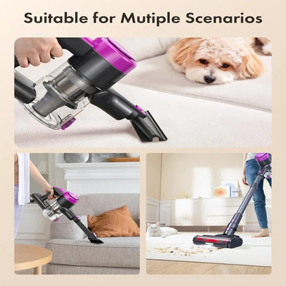 Homeika Cordless Vacuum Cleaner – 23KPa Powerful Suction, 48min Runtime, LED Display for Hard Floors & Carpets