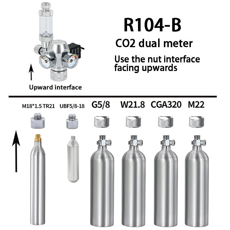 2024 DIY Aquarium CO2 Regulator – Electromagnetic Valve, Bubble Counter & Pressure Reducing System for Fish Tank