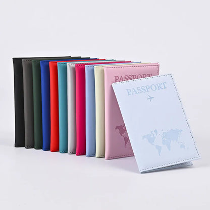 World Map Lover Passport Cover – Hot Stamping Travel Passport Holder Case for Men & Women, Fashion Wedding Gift Organizer