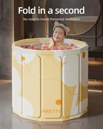 Foldable Portable Bath Tub – Thickened Full-Body Bathtub for Children & Adults, Long-Term Temperature Lock