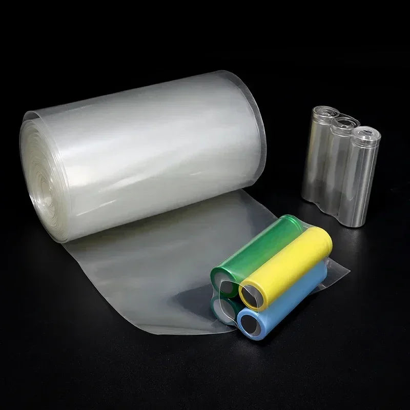 18650 Battery PVC Heat Shrink Tube - Clear Insulation Wrap Protective Film Sleeve for Lithium Battery Pack Cable Protection