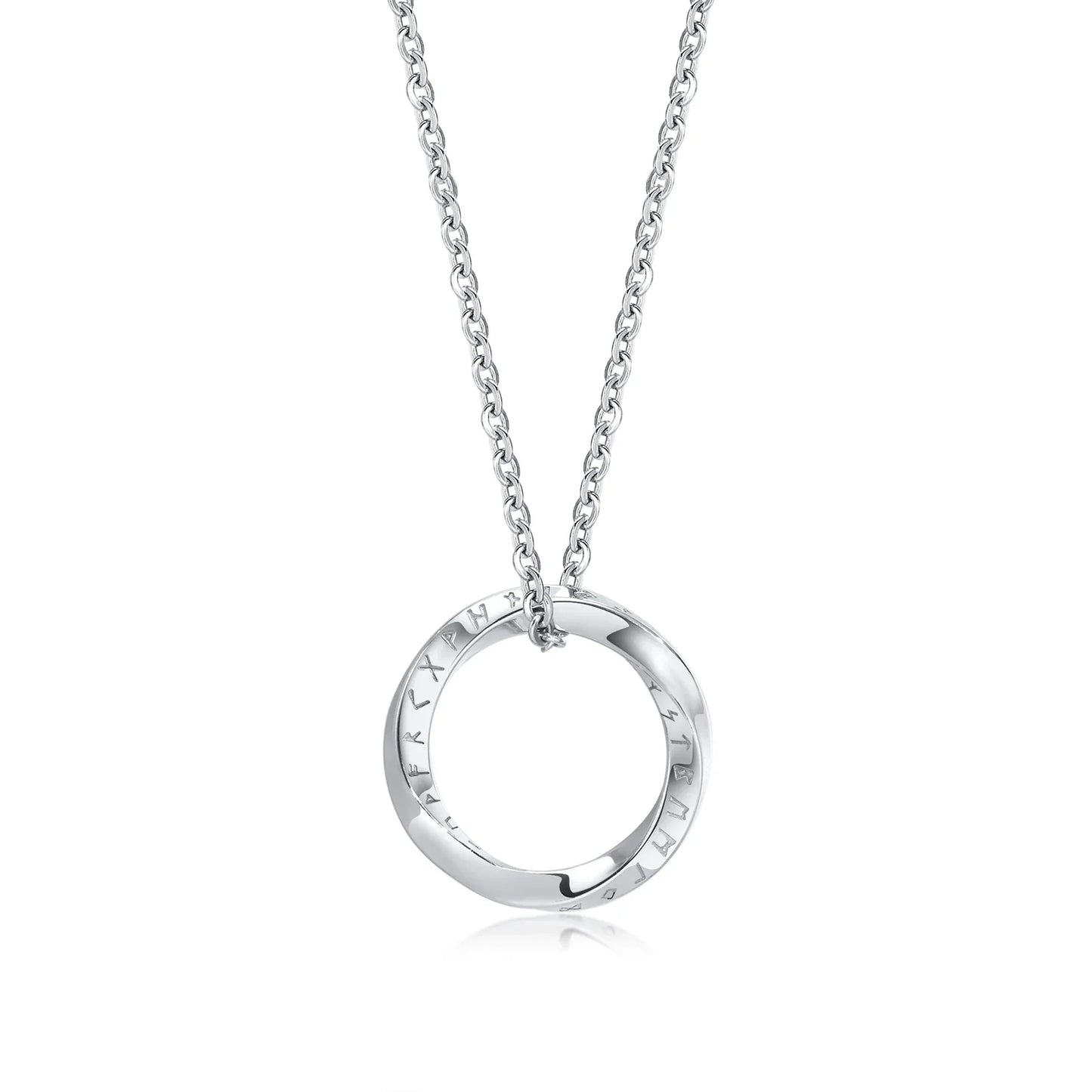 Vnox Norse Viking Pendant Necklace – Twisted Stainless Steel Mobius Triangle, Vegvisir & Valknut Geometric Charm