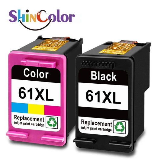 ShinColor HP 61XL Ink Cartridge Replacement for HP61 Compatible for HP DeskJet 1010 3000 4500 Series Printer High Yield Printer Ink Cartridge