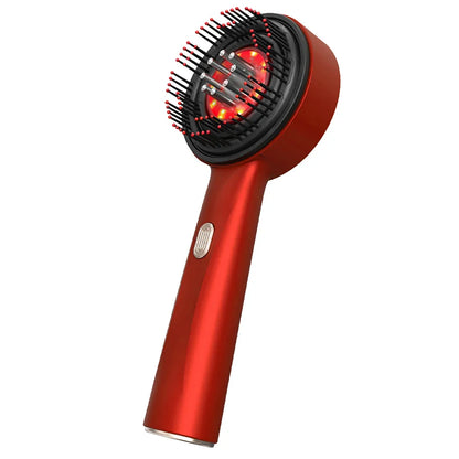 Electric Vibration Massage Comb – Red Light Therapy Scalp Brush with Hair Growth Massage & Anti Hair Loss Oil Applicator