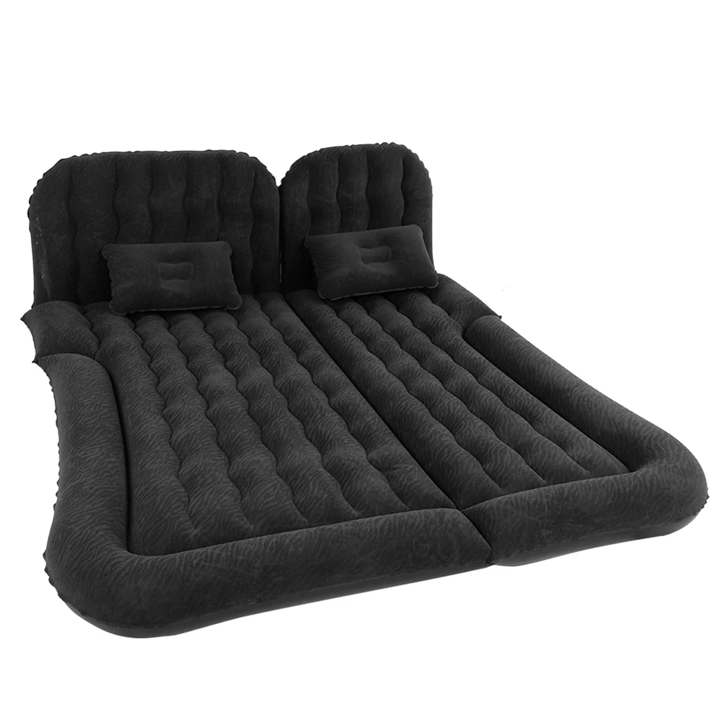 2-in-1 Car Inflatable Bed – PVC Flocking Travel Mattress & Soft Cushion for Car & SUV