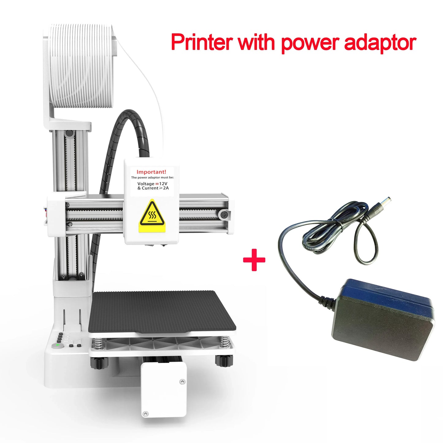 EasyThreed Entry-Level 3D Printer – Compatible with 1.75mm PLA & TPU Filament, Includes Power Adapter