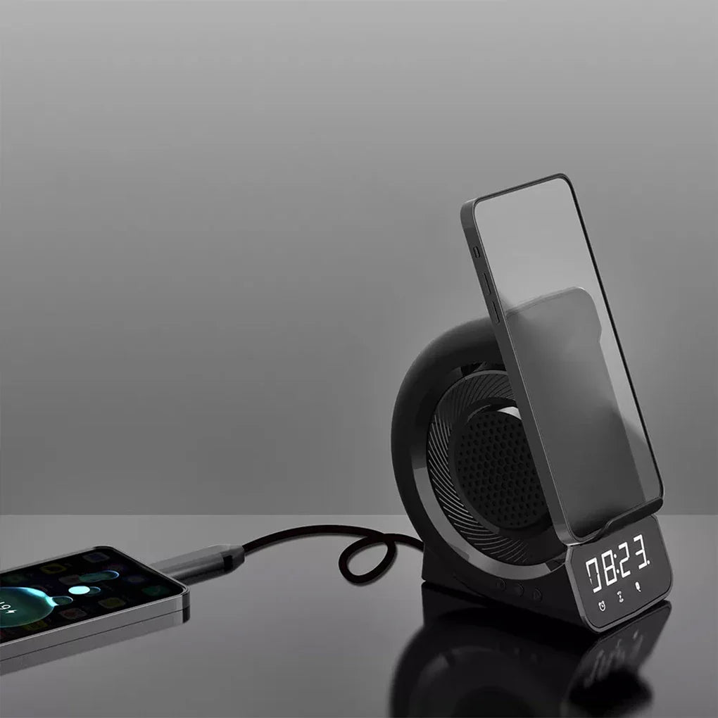 3-in-1 Wireless Bluetooth Speaker with LED Display, Alarm Clock & Fast Charging – Portable Outdoor Speaker