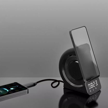 3-in-1 Wireless Bluetooth Speaker with LED Display, Alarm Clock & Fast Charging – Portable Outdoor Speaker