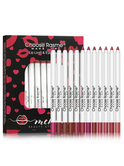 12-Color Waterproof Matte Lip Liner Pencil Set – Long-Lasting, Non-Stick, Sexy Lip Contour Makeup