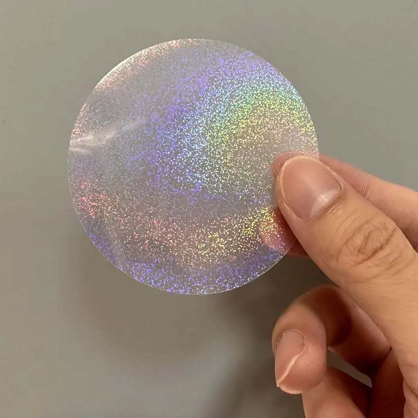 100PCS 58mm Transparent Badge Film Covers – Clear Laser Star Pattern Protective Sheets for Button Badge Maker