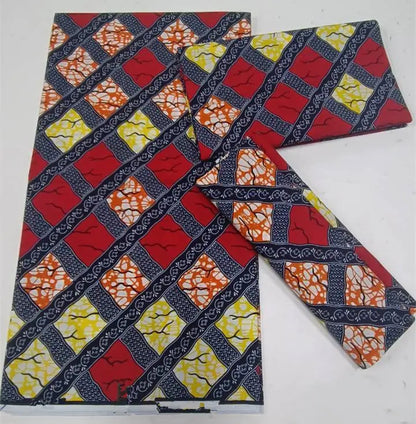 African Ankara Wax Print Fabric - 100% Cotton Batik Patchwork Sewing Material for Dresses & Crafts