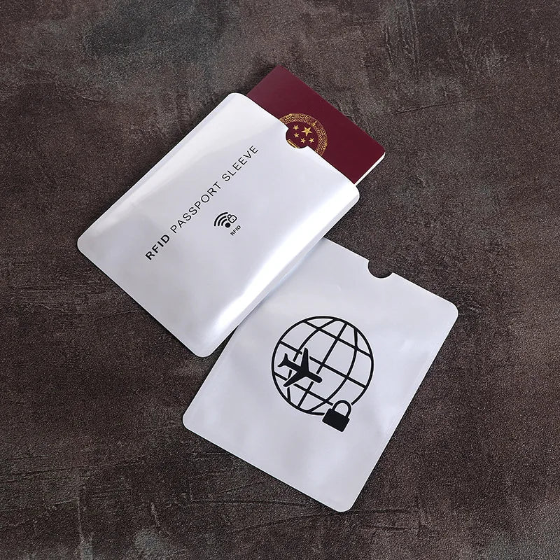 10PCS RFID Card Protector Sleeves - Anti Scan NFC Blocking Aluminum Foil Credit Card Holder
