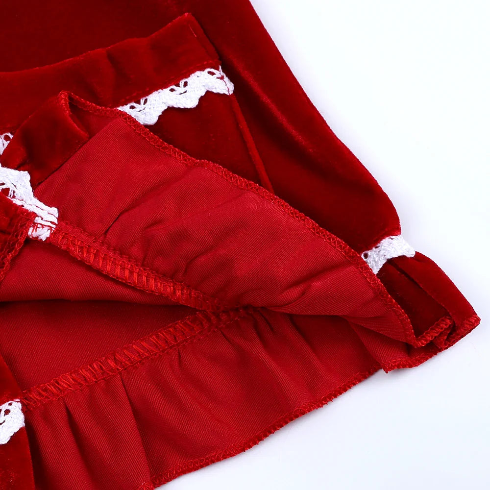 2025 Kids Christmas Pajama Set – Velvet Loungewear Long Sleeve Sleepwear for Boys & Girls