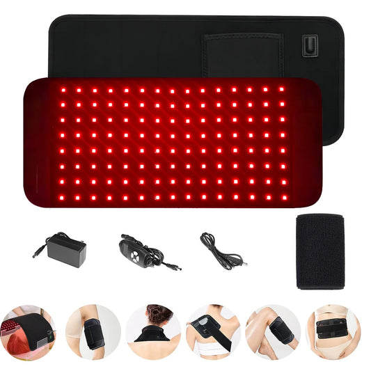 Red Infrared Light Therapy Pad - 660nm 850nm LED Heat Therapy Device for Face, Body, Back, Knee, Hands & Feet Relief