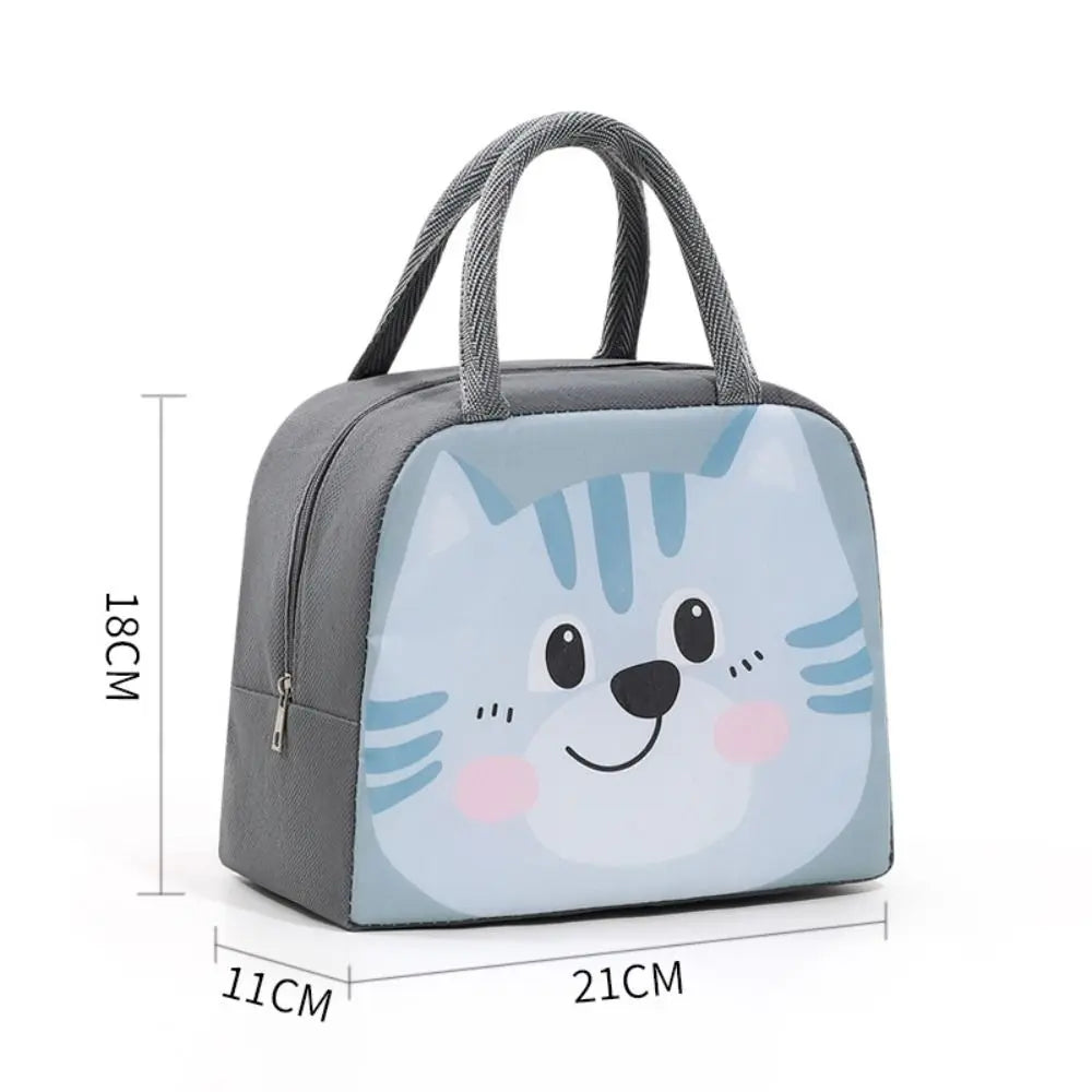 Cartoon Insulated Lunch Bag - Portable Non-Woven Thermal Food Storage Tote
