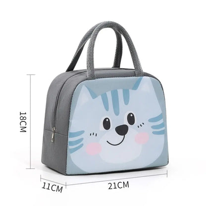 Cartoon Insulated Lunch Bag - Portable Non-Woven Thermal Food Storage Tote