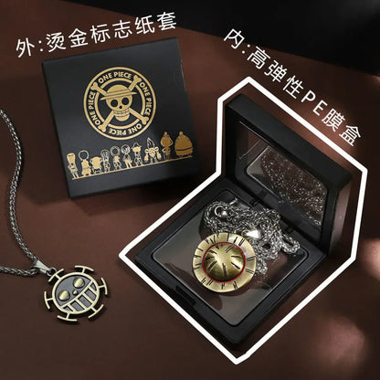 One Piece Luffy & Ace Necklace – Anime Straw Hat Metal Pendant for Men & Women, Sweater Chain Birthday Gift