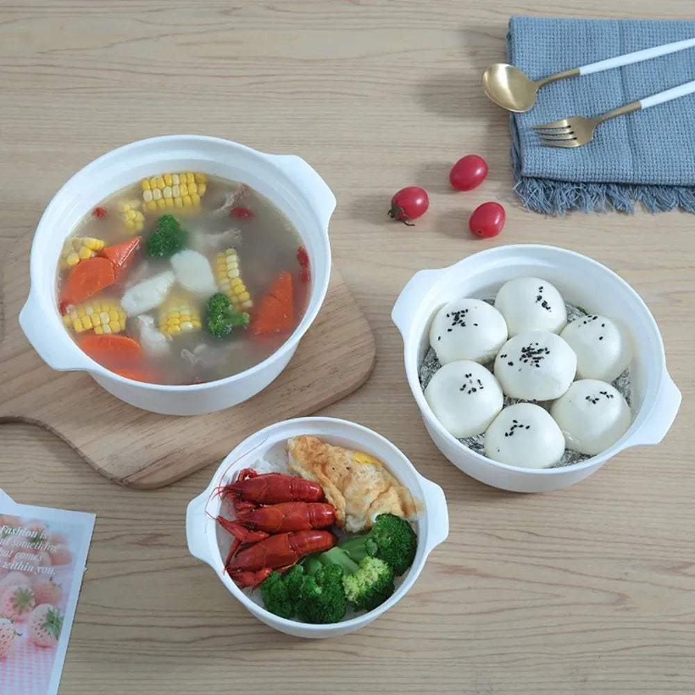 Microwave Oven Soup & Rice Steamer – Eco-Friendly Food Grade Heated Pot with Lid