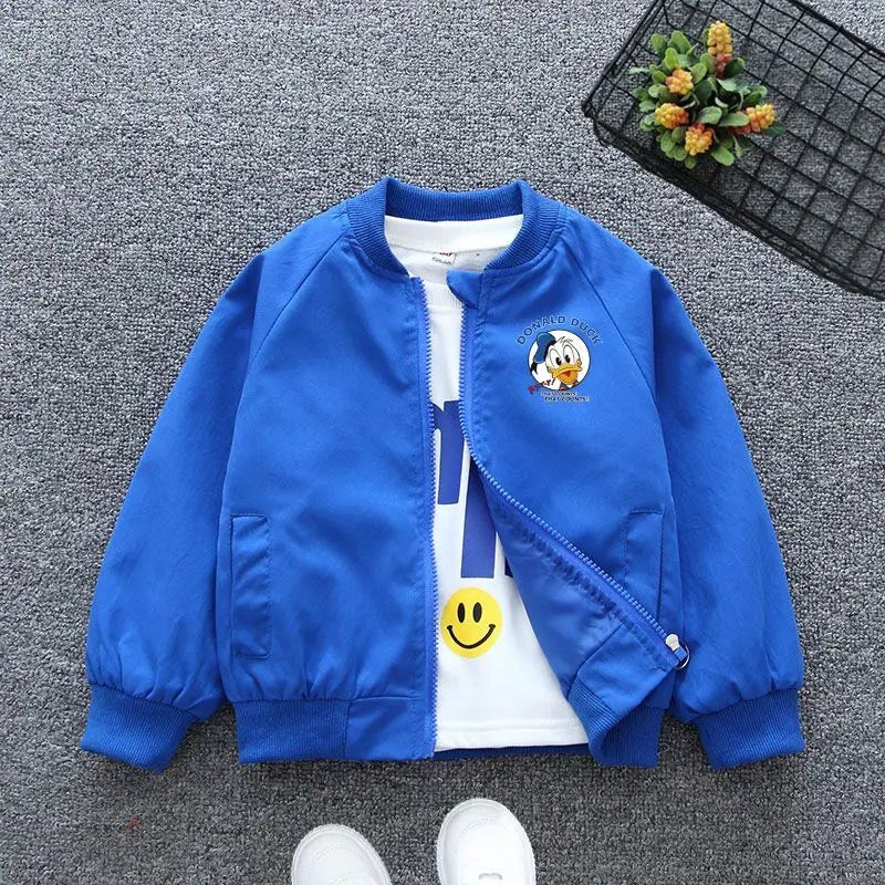 Spring Cartoon Mickey Mouse Hooded Jacket – Baby Boys & Girls Sweatshirt Windbreaker Coat for Kids Ages 1-6 Years