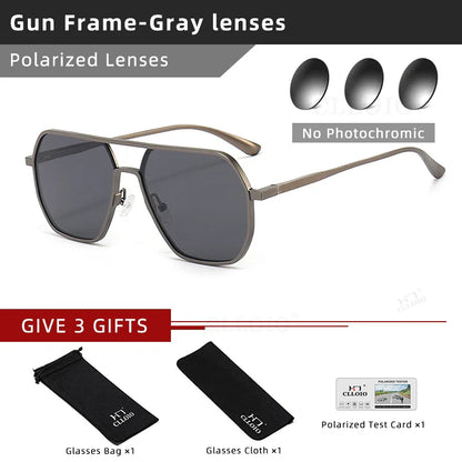 CLLOIO Anti-Glare Day & Night Vision Glasses – Polarized Photochromic UV400 Driving Sunglasses for Men & Women
