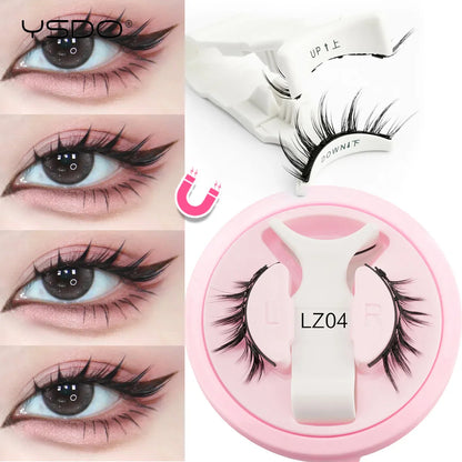 YSDO Winged Magnetic 3D Mink Eyelashes – Reusable Long-Lasting False Lashes, No Glue Needed with Tweezers for Makeup