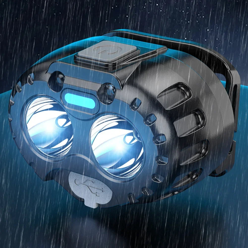 Powerful LED Headlamp 250LM - IPX4 Waterproof Rechargeable XPE Flashlight for Camping, Fishing & Hiking