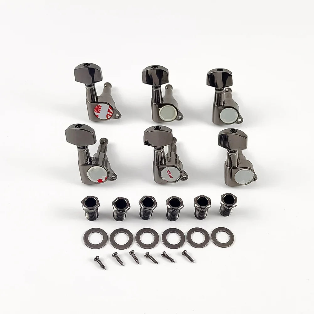 6PCS Locking Guitar Tuning Pegs – 3L3R String Tuners for Acoustic Guitar with Machine Head Knobs